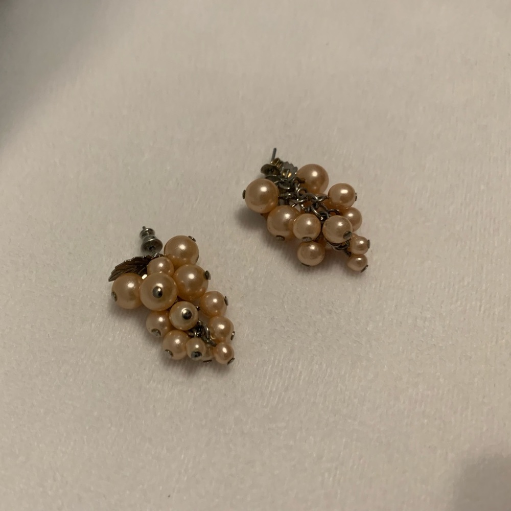 Grape Vine with Leaf Costume Earrings